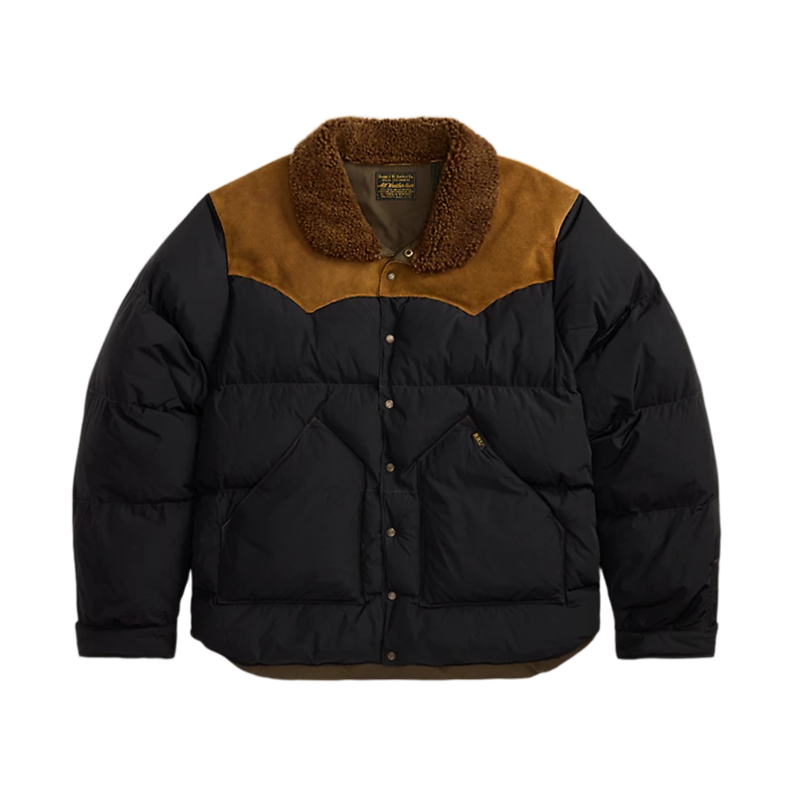더블 알엘 퀼트 셔링 칼라 자켓 오닉스(Double RL Quilted shirred collar jacket Onyx)