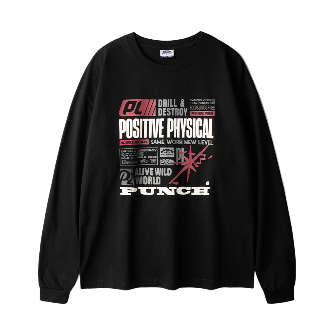 JILT9202_black_29 PUNCHLINE News Letter Long Sleeve Black JILT9202