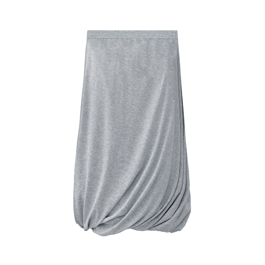 시메트릭 퍼센트 다이애그널 벌룬 스커트 멜란지 그레이(symmetric percent Diagonal Balloon Skirt Melange Grey) - 2