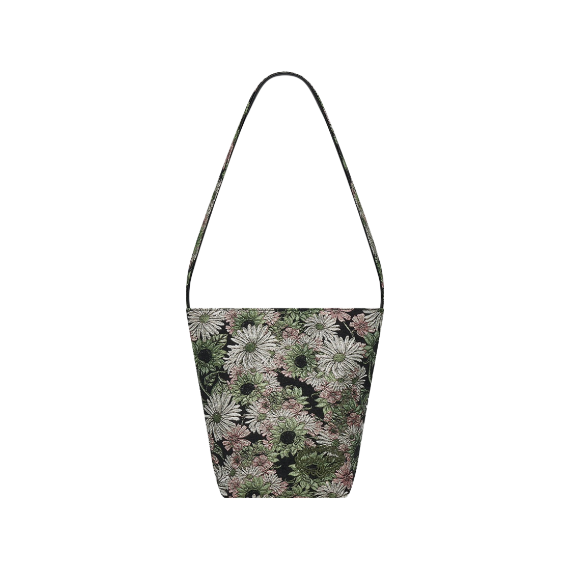 KW6DBGTEP15BK Epingler Women Flower Jacquard Basket Tote Mini Bag Black - 26FW