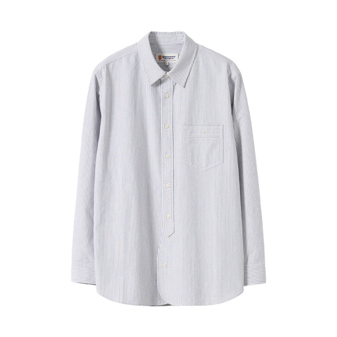 GW2CSH02-grs Guernsey Woollens Oxford British Army Shirt Light Blue