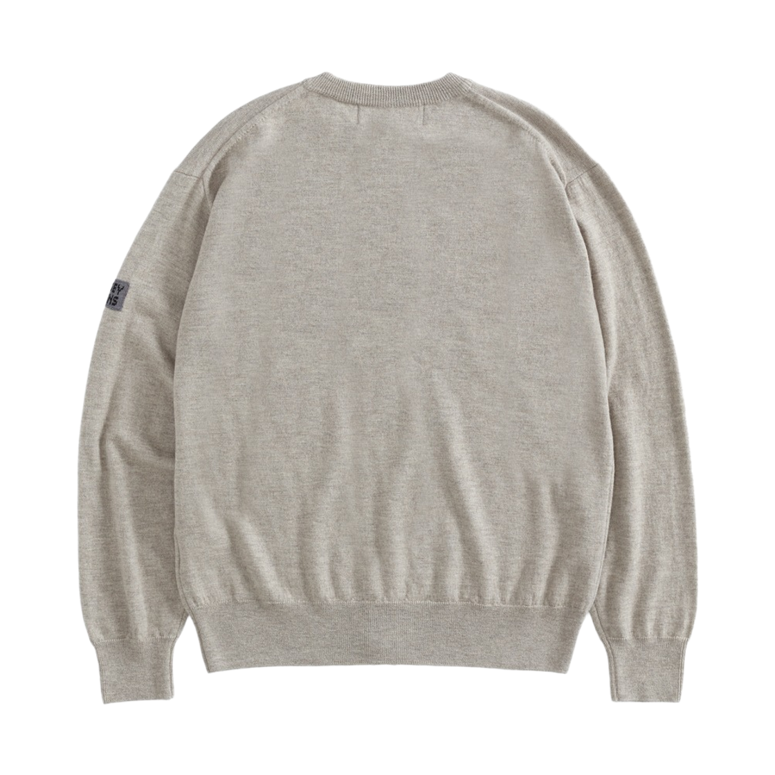 건지울른스 슈퍼파인 메리노울 라운드넥 가디건 애쉬 베이지(Guernsey Woollens Superfine Merino Wool Round Neck Cardigan Black) - 2