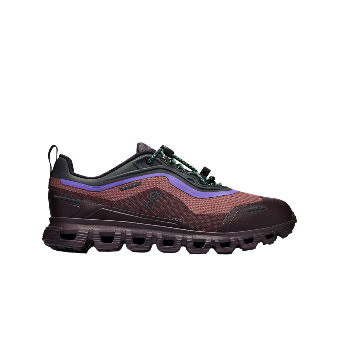 3WG10355391 (W) On Running Cloud 6 Geo Waterproof Black Tyrian