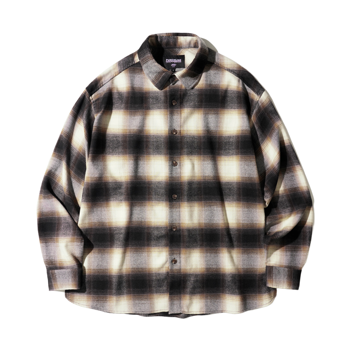 ISLS9191_beige_29 PUNCHLINE Solunar Check Shirts Beige ISLS9191