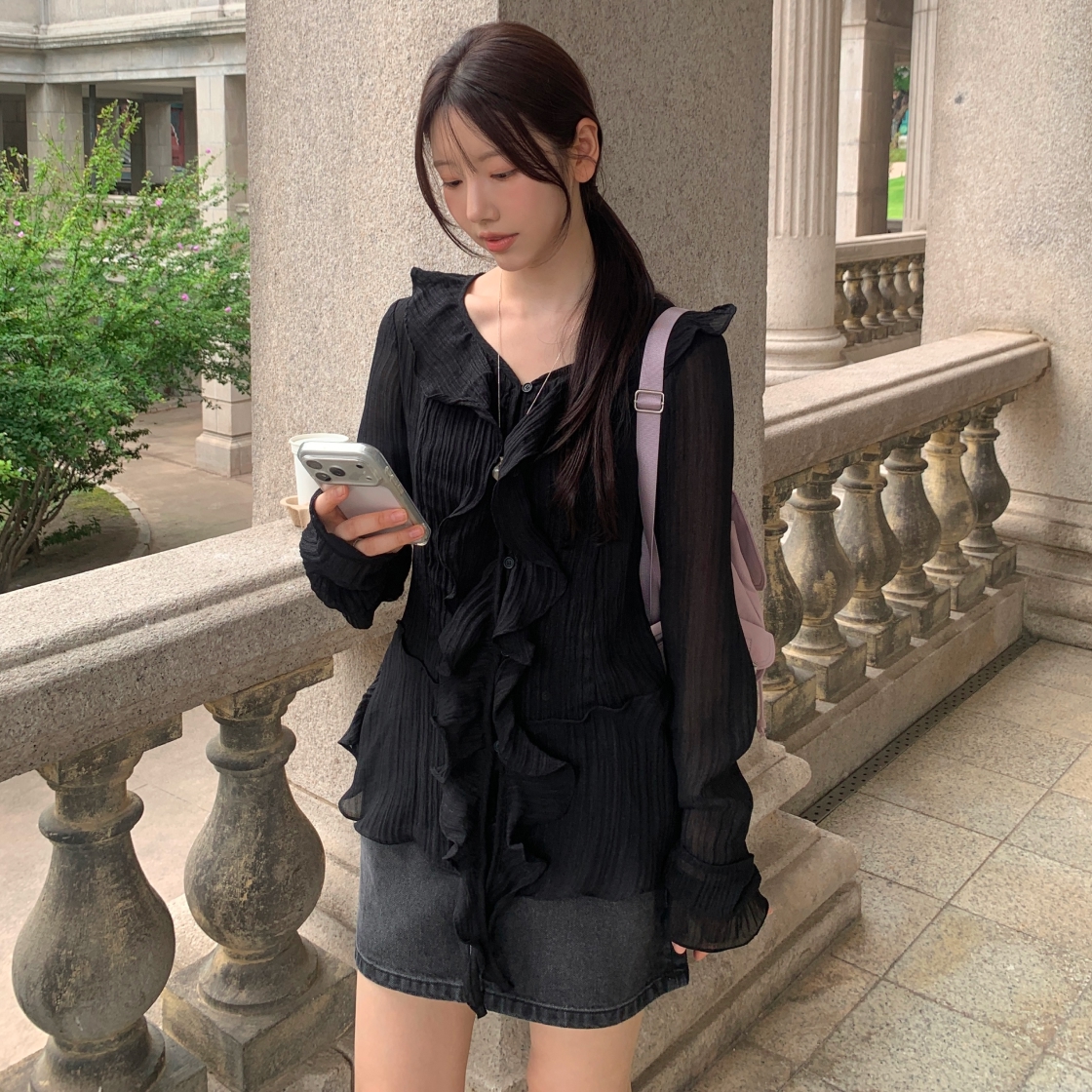라츠유 말레피센트 블라우스 블랙(LOTS YOU Maleficent Blouse Black) - 3