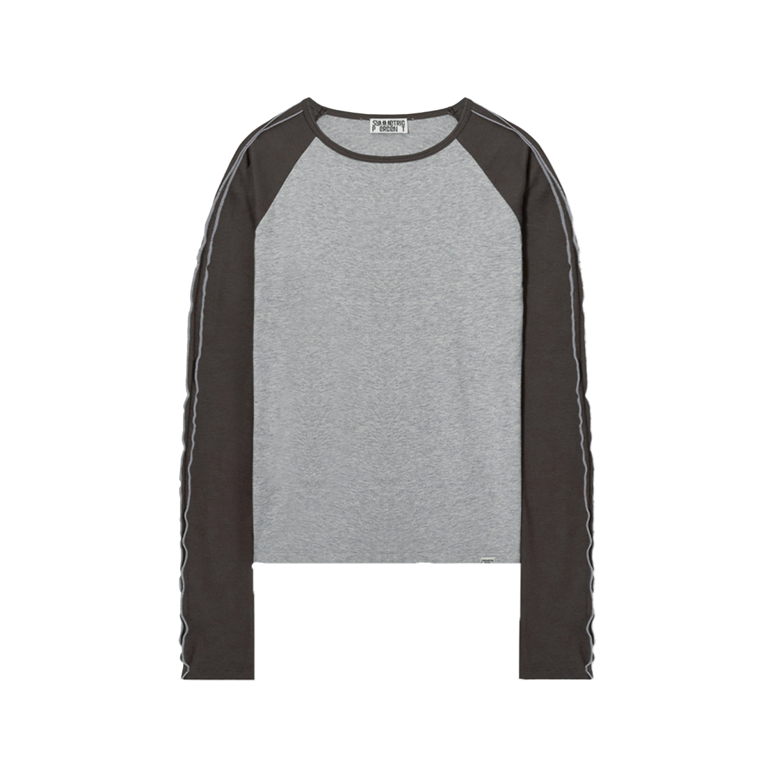 SW2F4TO04GY symmetric percent Raglan Long Sleeve TS Grey