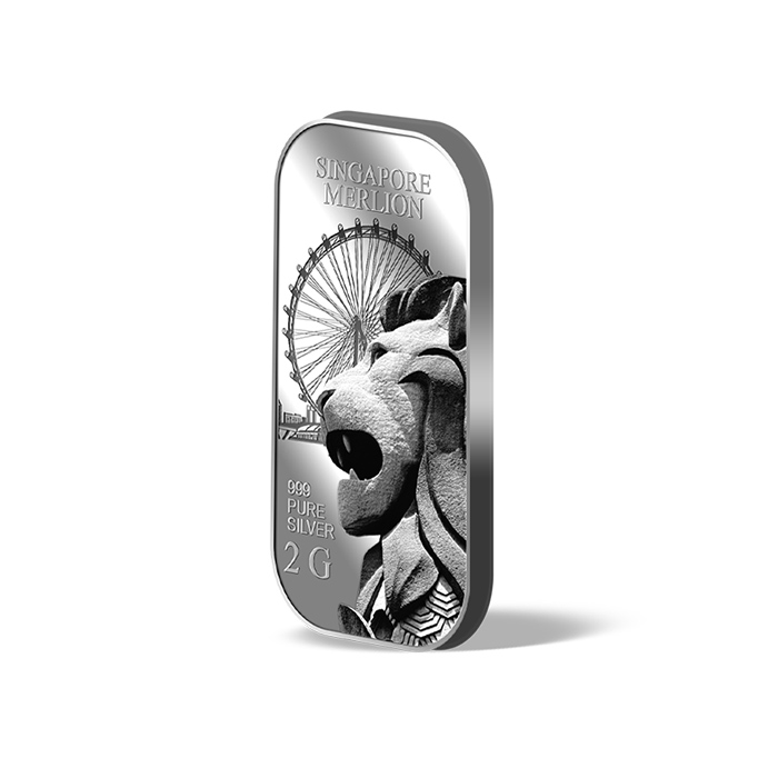 퓨어골드 순은 싱가폴 프리미엄 실버바 2g 멀라이언 플라이어(puregoldsg Merlion Flyer 2G Silver Bar) - 2