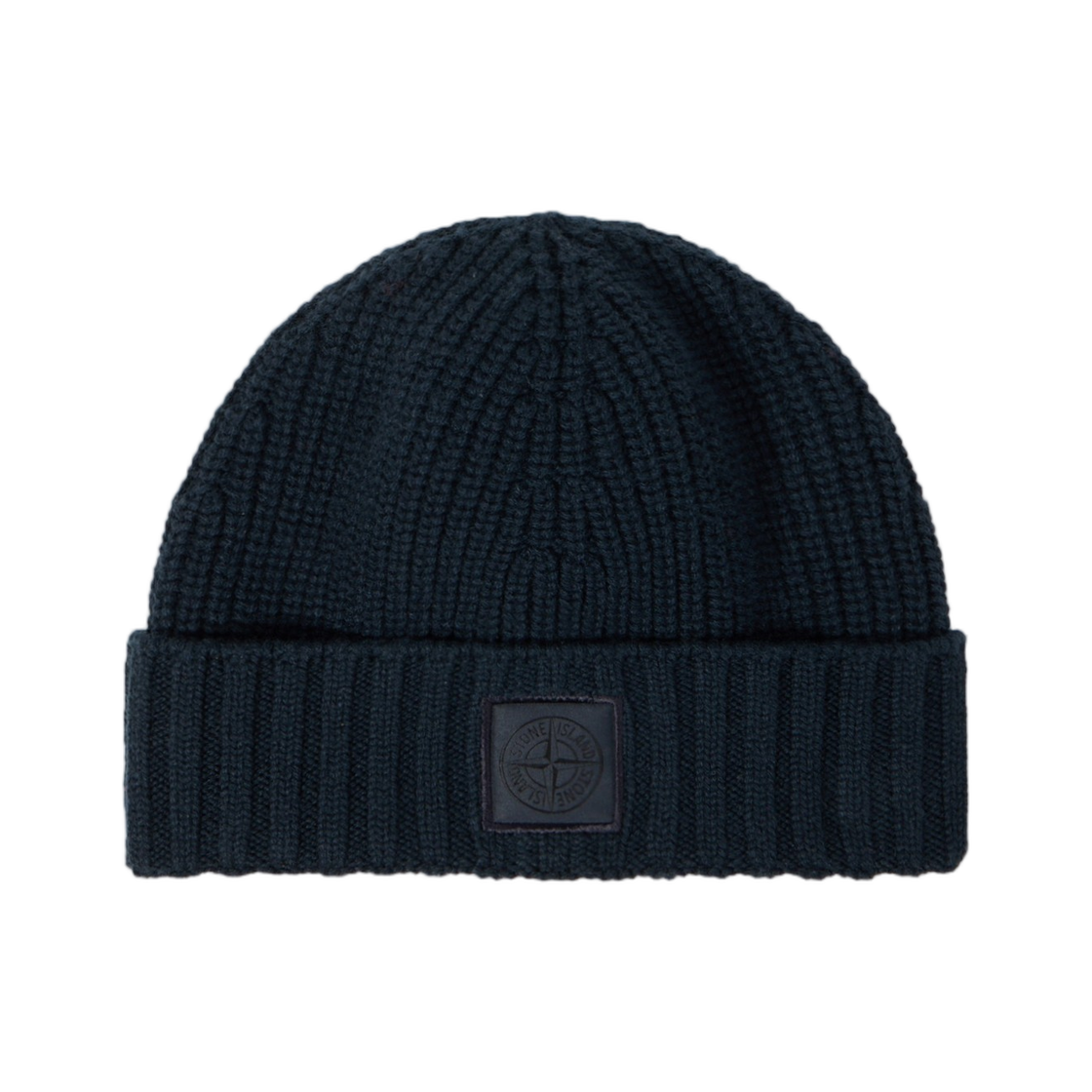 L2S15N1000-06S01FF-V0020 Stone Island N100006 Cashmere_S.I. Ghost Knit Beanie with Tonal Compass Logo Patch Navy Blue - 26FW