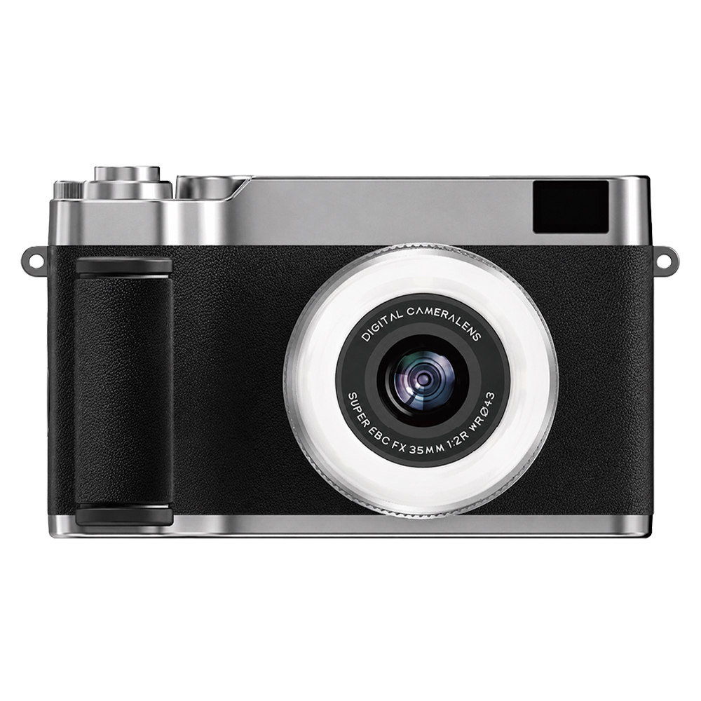 Lumi Digital Camera, Black NUART Lumi Ring Light Flip Folding Digital Camera, Black