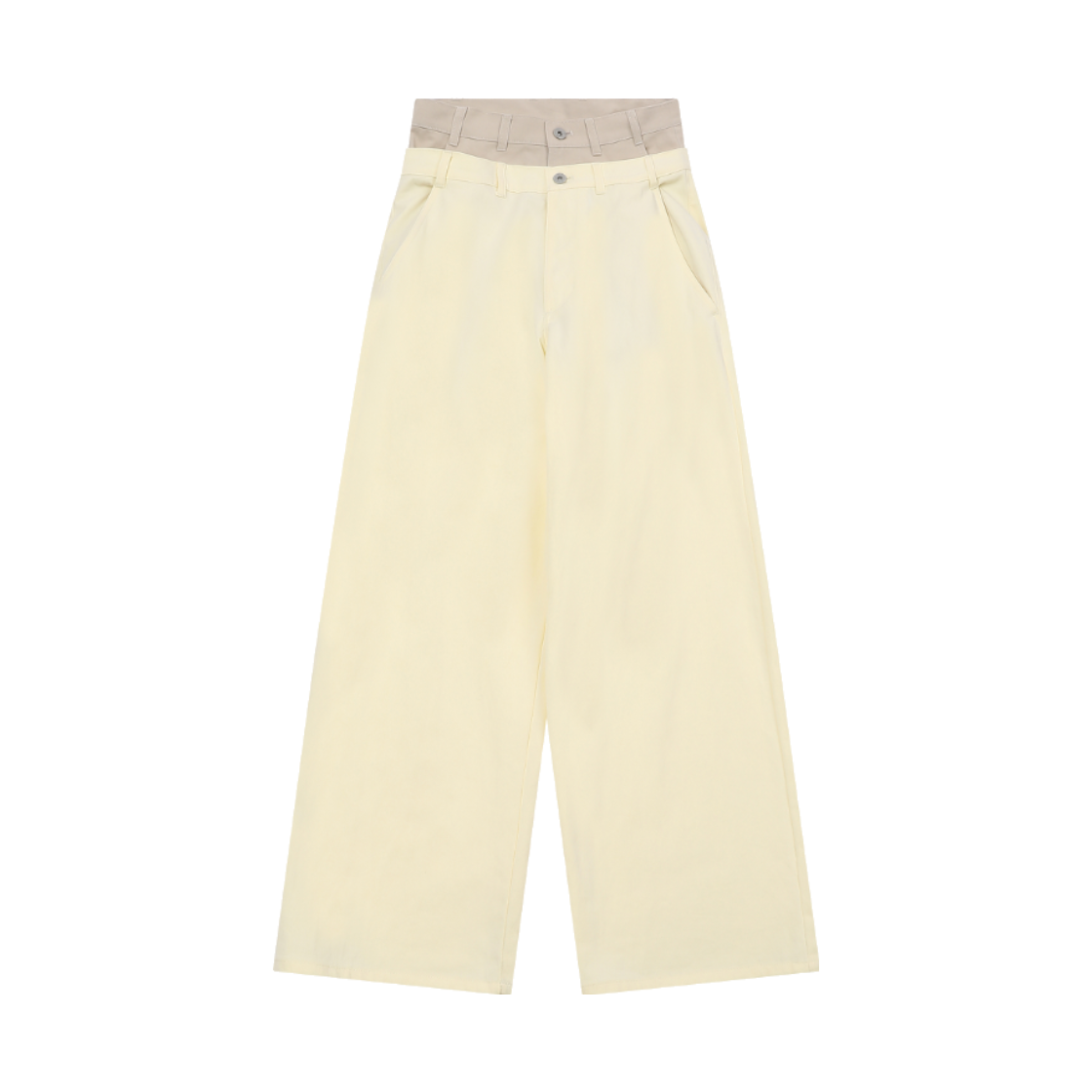 26FW-SSP-001-KB-YE 9umiko Switch Skirt Pants Khaki Beige&Yellow