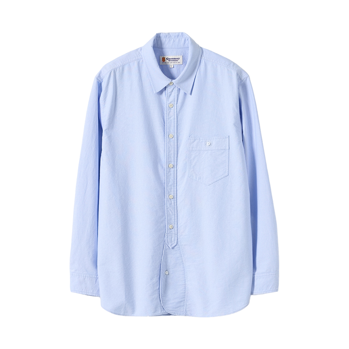 GW2CSH02-lb Guernsey Woollens Oxford British Army Shirt Light Blue