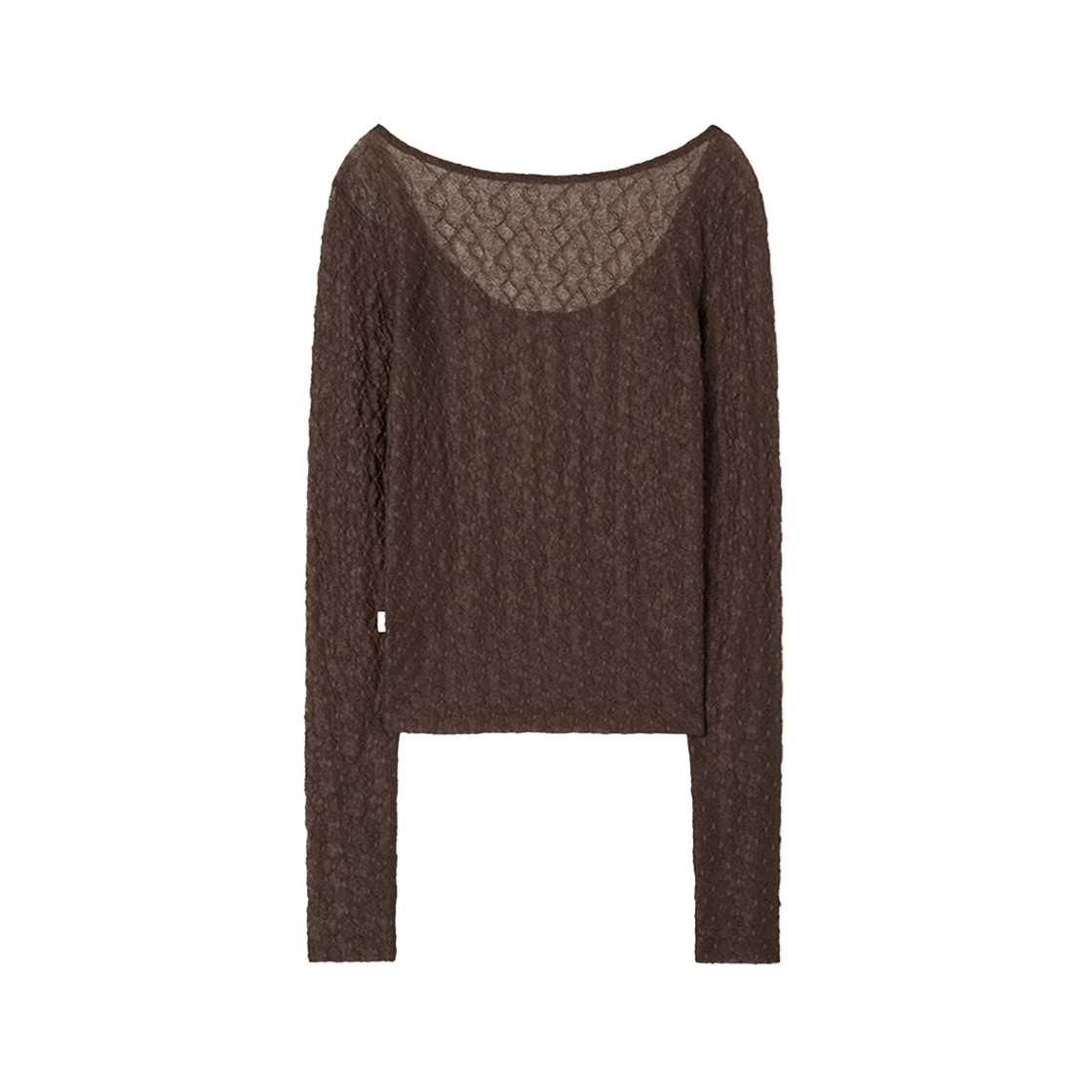 시메트릭 퍼센트 레이스 투웨이 탑 브라운(symmetric percent Lace Two-Way Top Brown) - 2