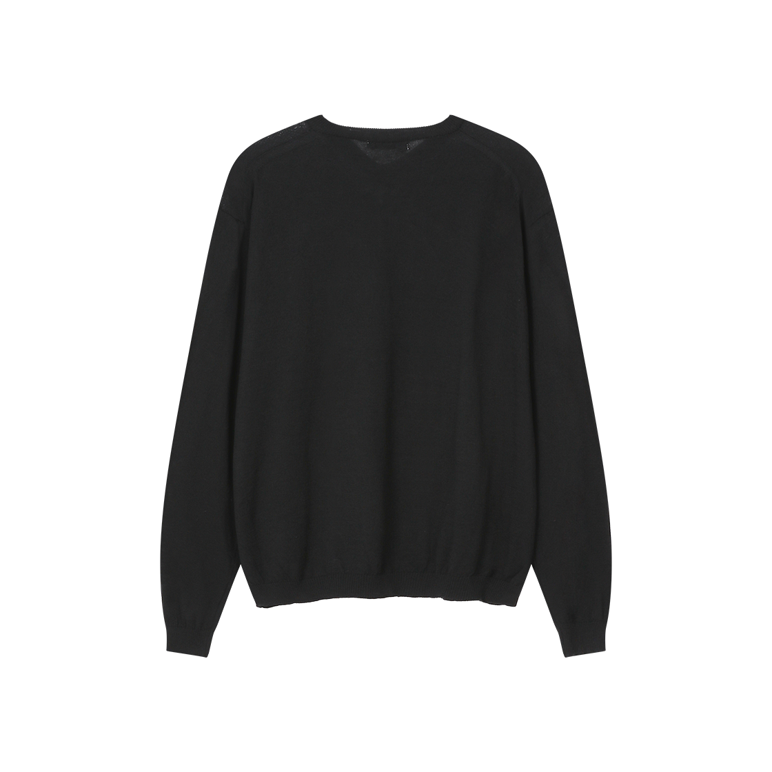 폴리테루 휴먼인덱스 라이트 브이넥 니트 블랙(Polyteru Human Index Light V-Neck Knit Black) - 2