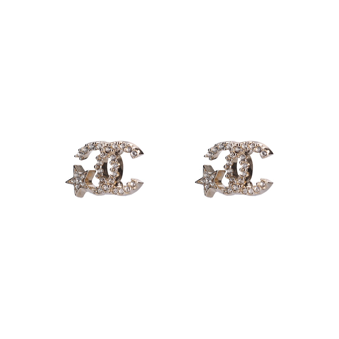 ITMCJOSAVJQK Chanel Stud Earrings Metal Strass & Gold Crystal