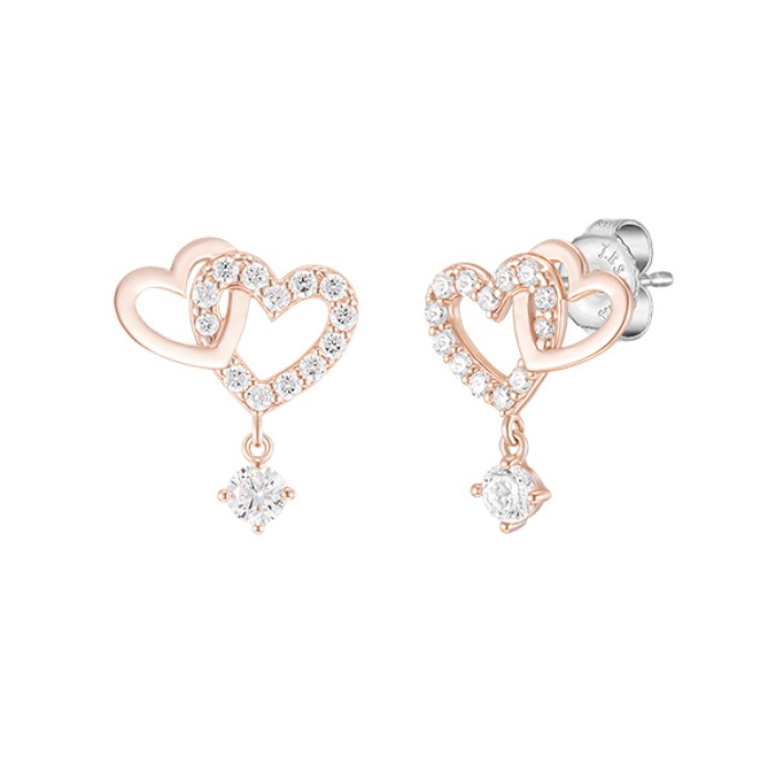 JJLJEQ1BS308SR000 Jestina Double Heart 귀걸이 (Jjljeq1Bs308Sr000)