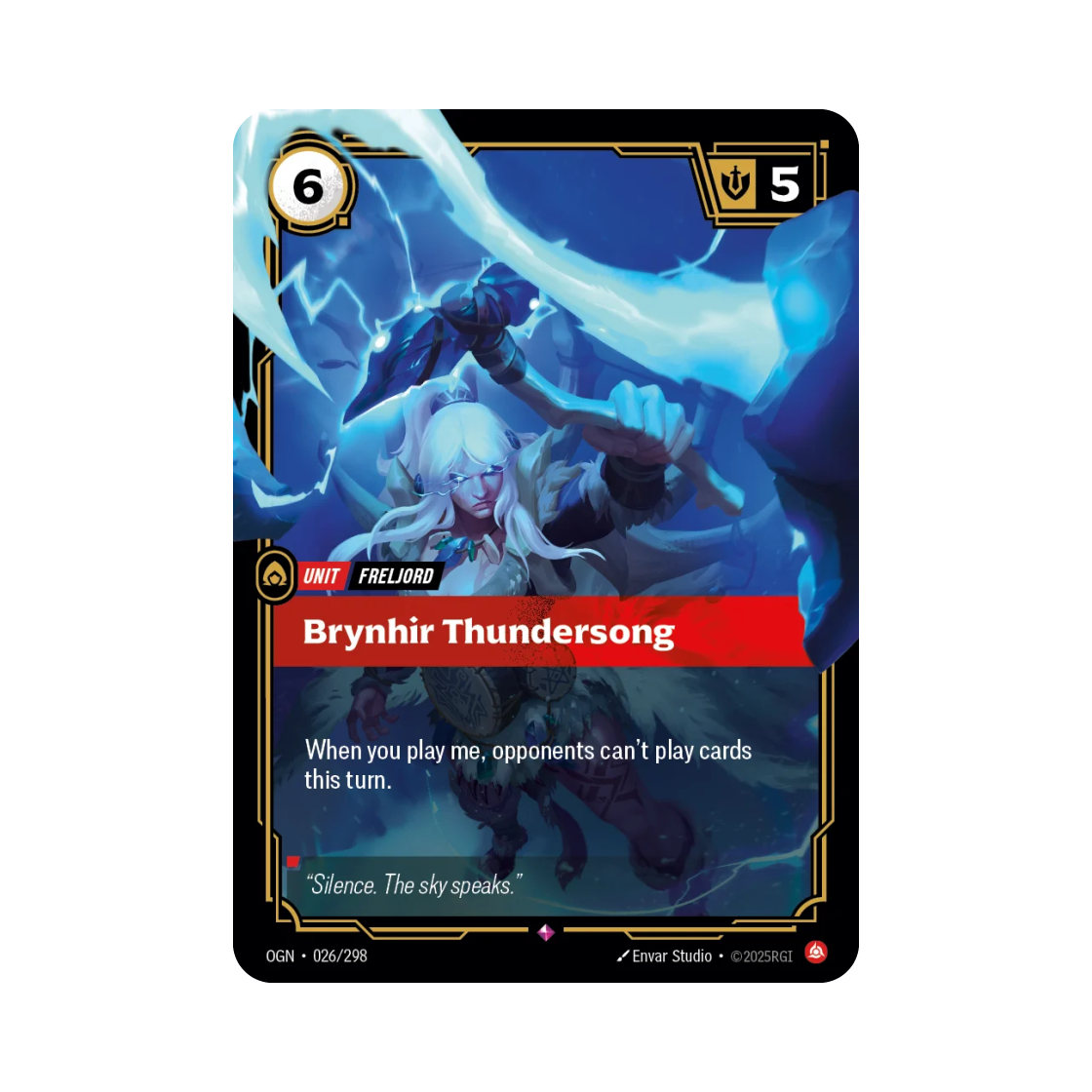 OGN-026-298-F Riftbound Brynhir Thundersong R Foil Origins (English Ver.)