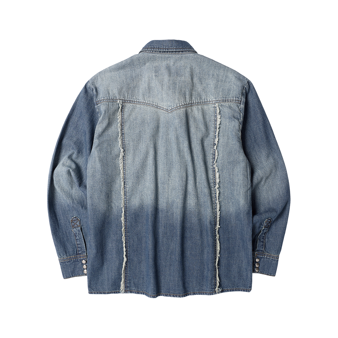 더바이닐하우스 더블 플래킷 데님 셔츠 블루(Thevinylhouse Double Plackets Denim Shirts Blue) - 2