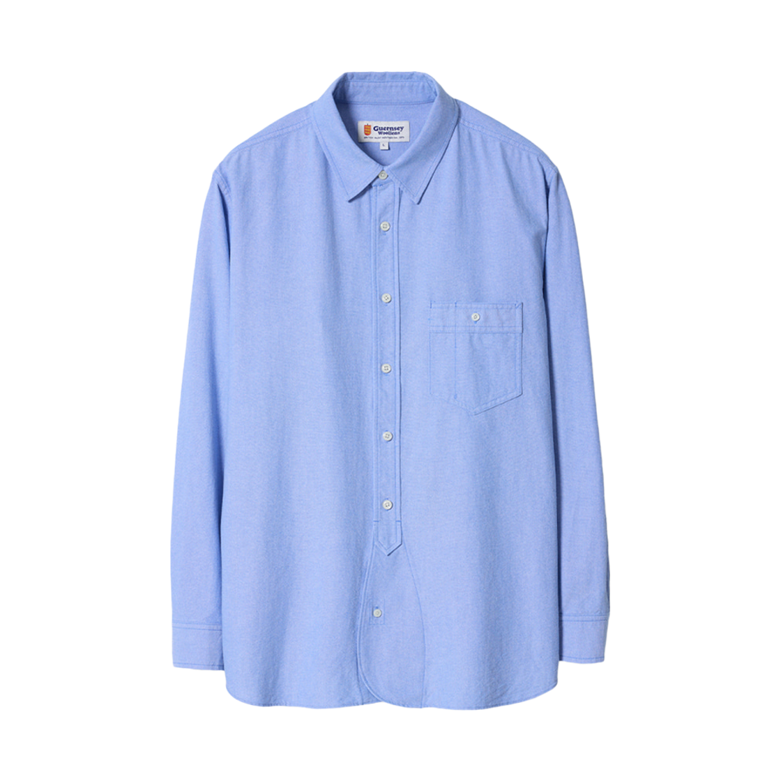 GW2CSH02-blu Guernsey Woollens Oxford British Army Shirt Blue