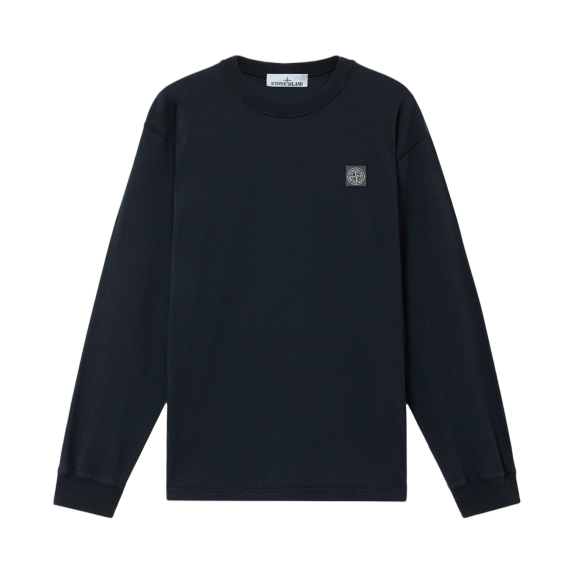 L2S1521000-25S0057-V0020 Stone Island 2100025 Organic Cotton Jersey Fissato Effect Slim-Fit Long-Sleeve T-Shirt with Fissato Effect Navy Blue - 26FW
