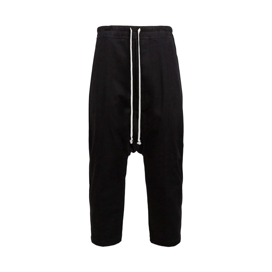 RU02B2381-CHB-09 Rick Owens Drawstring Cropped Pants Black
