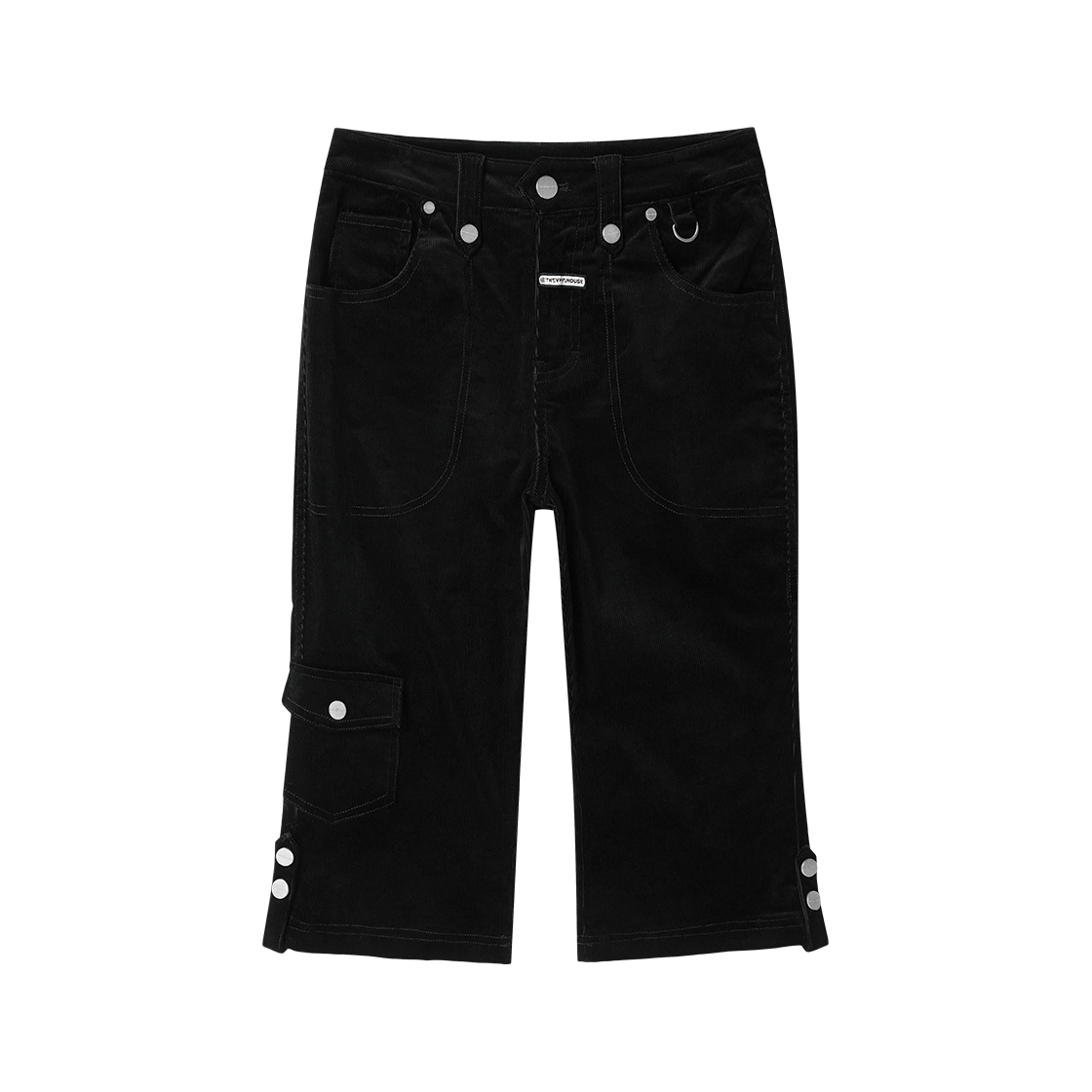 더바이닐하우스 유틸리티 코듀로이 카프리 팬츠(W) 블랙(Thevinylhouse Utility Corduroy Capri Pants(W) Black) - 1
