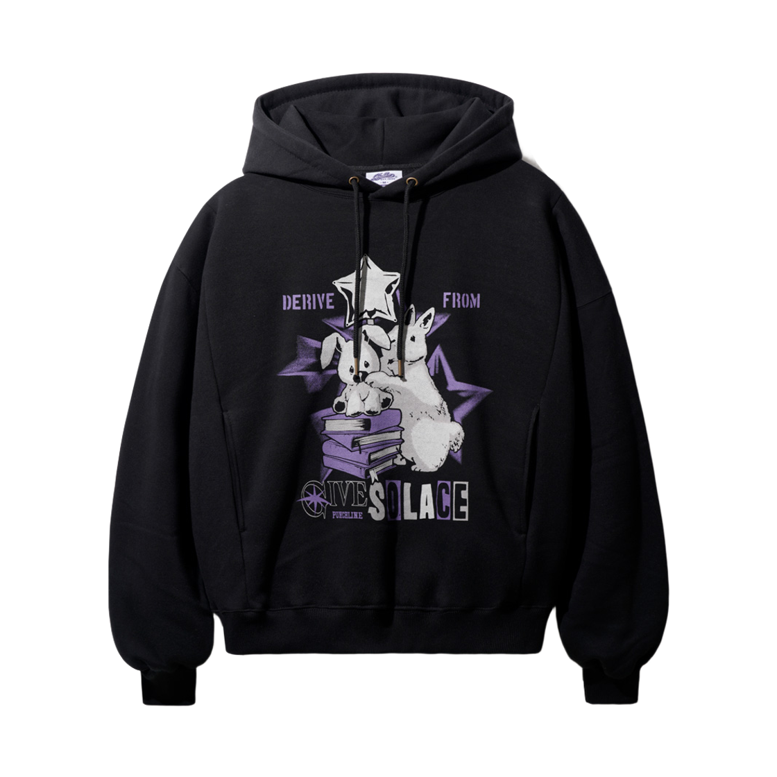 ISHD9170_black_29 PUNCHLINE Friendly Hoodie Black ISHD9170