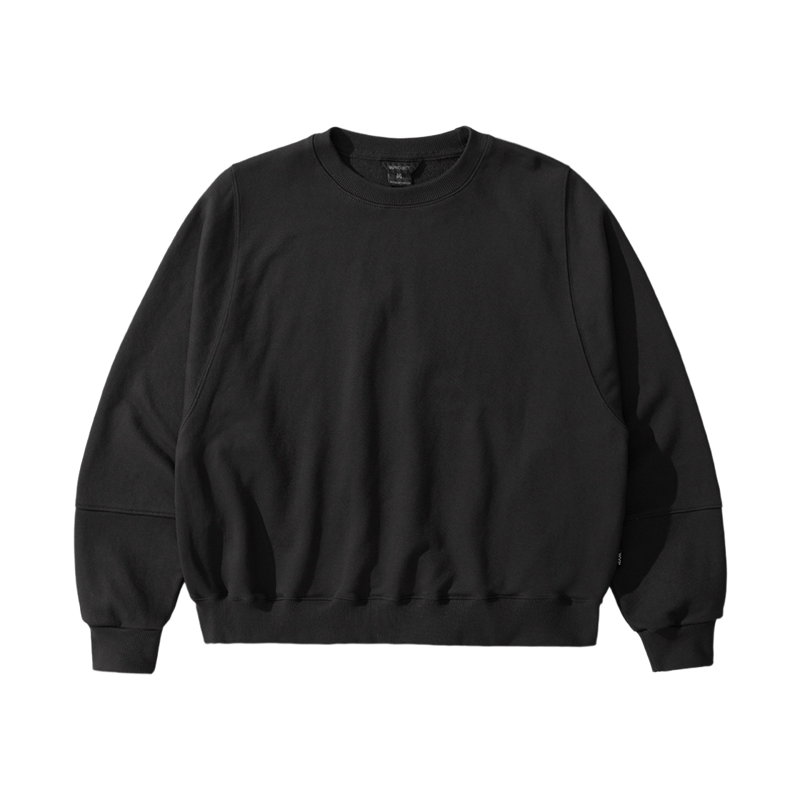 ISMT7874_black_29 WV PROJECT Round Balloon Crop Sweatshirt Black ISMT7874