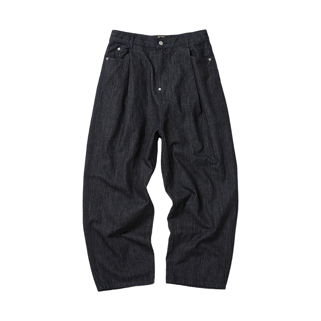 SIL7013 SILENTSYLLABLE Fold Back 4tuck Denim Pants Indigo Charcoal