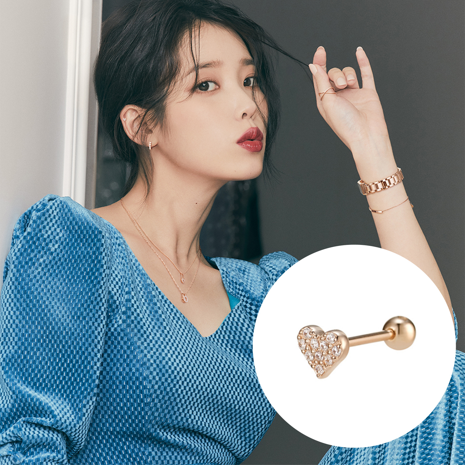 제이에스티나 J Basic 14K 피어싱 (JJJBEQ9AS581R4P00)(Jestina J Basic 14K 피어싱 (Jjjbeq9As581R4P00)) - 2