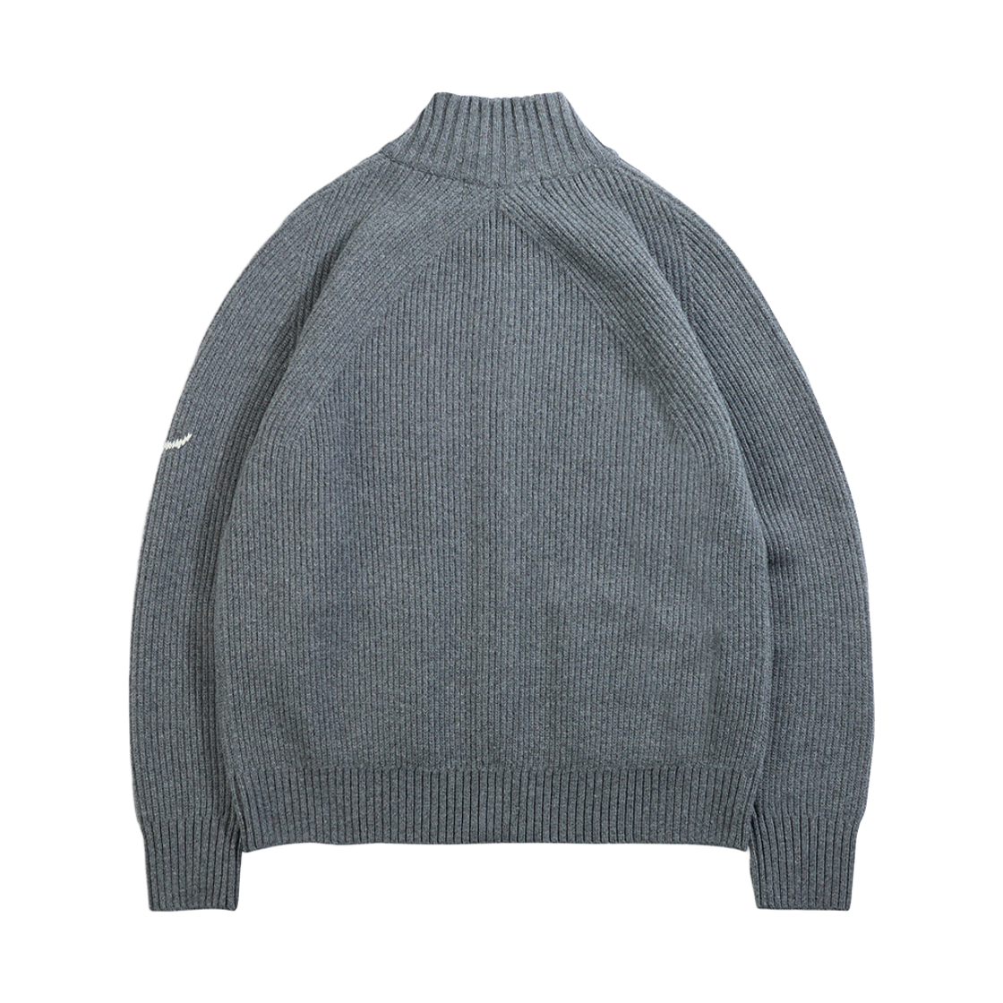 건지울른스 브리티쉬 립 투웨이 집업 스웨터 그레이(Guernsey Woollens British Rib Two Way Zip Sweater Grey) - 2