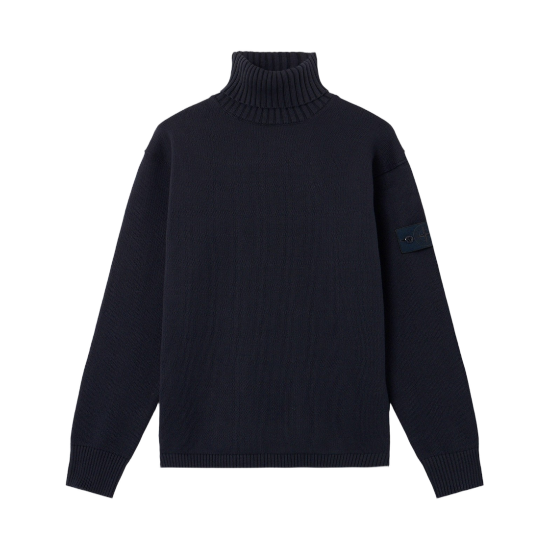 L2S1551000-38S00FM-V0020 Stone Island 5100038 Winter Cotton_S.I. Ghost Regular-Fit Turtleneck Jumper with Ribbed Trims Navy Blue - 26FW
