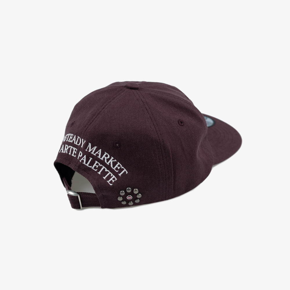 언스테디마켓 빈티지 볼캡 버건디(Unsteadymarket Vintage 6 Panel Cap_Burgundy) - 5
