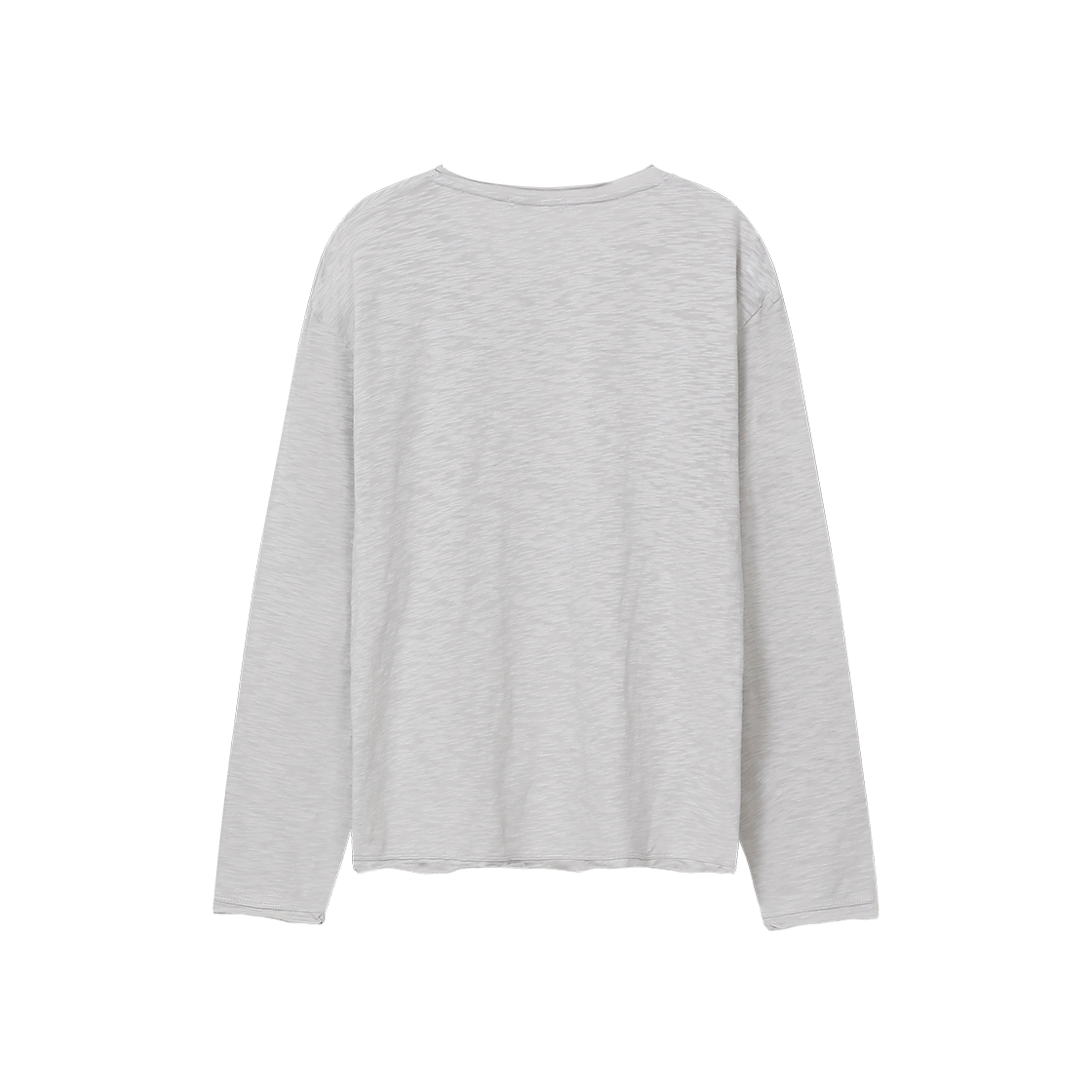 폴리테루 휴먼인덱스 로우 컷 롱슬리브 (슬럽) 라이트 그레이(Polyteru Human Index Raw Cut Long Sleeves (Slub) Light Gray) - 2