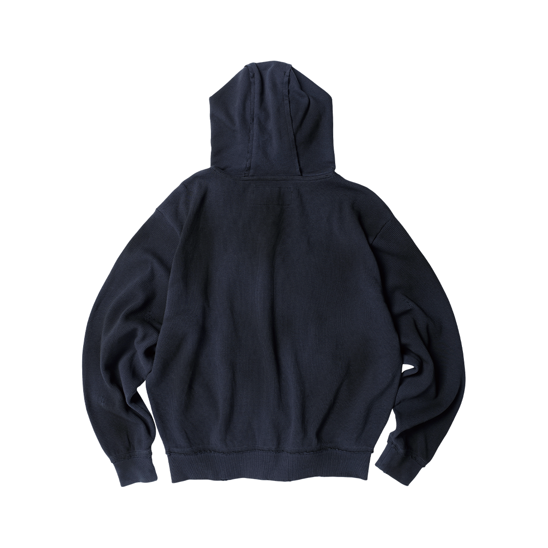 더바이닐하우스 와플 믹스 후디 집업 네이비(Thevinylhouse Waffle Mixed Hoodie Zip-Up Navy) - 2
