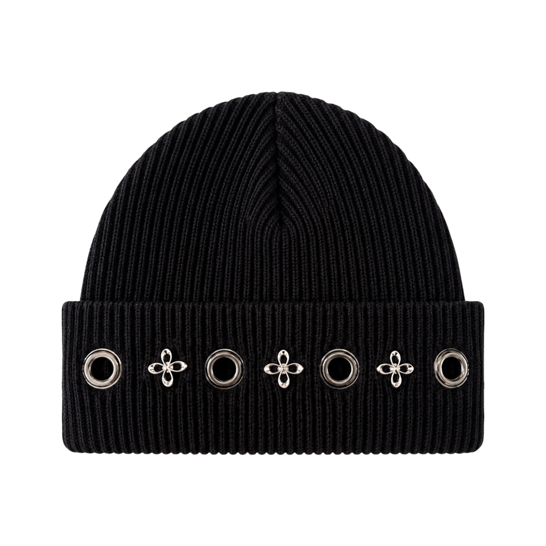 [주문제작] 써저리 아일렛 클로버 비니 블랙([주문제작] Surgery Eyelet Clover Beanie Black)
