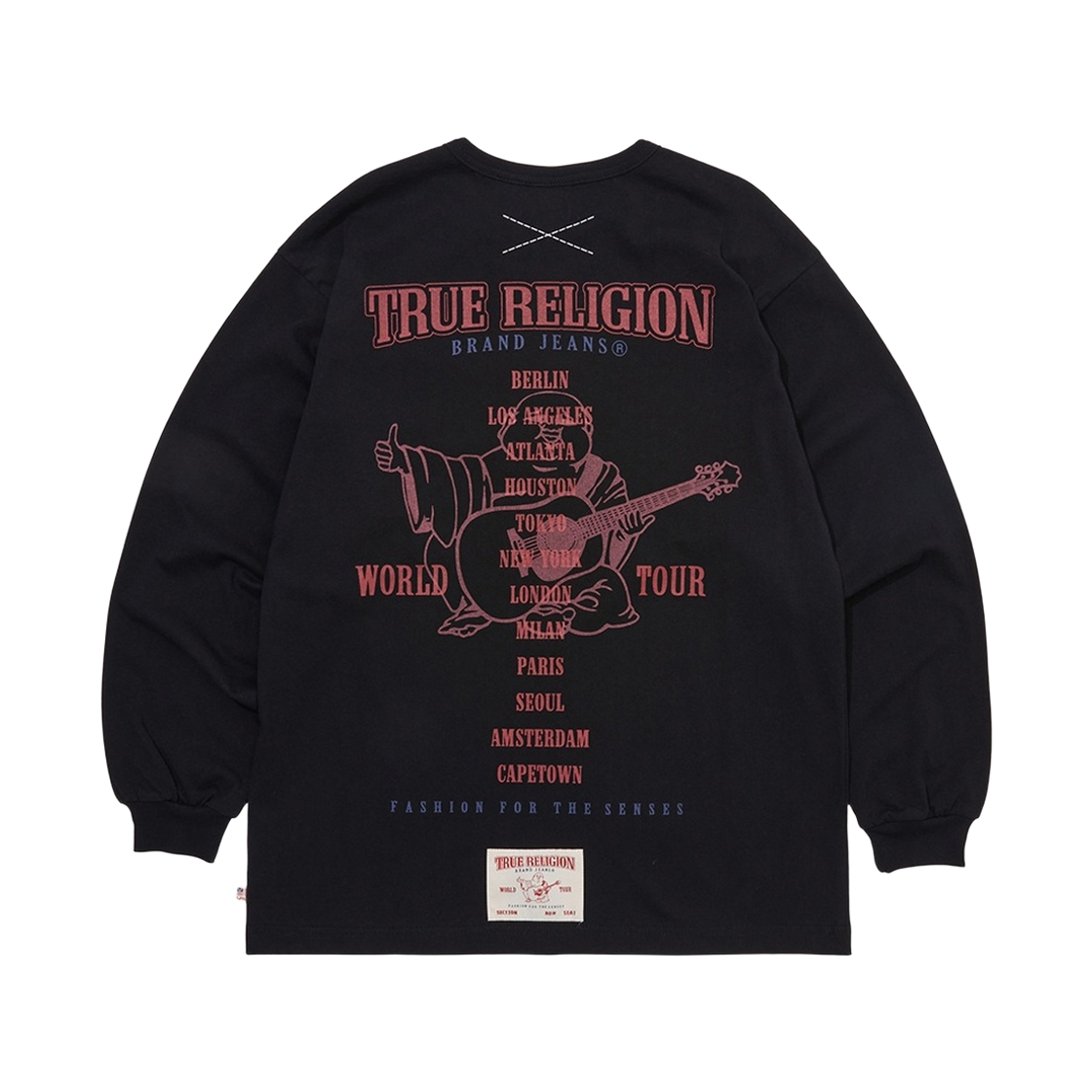 트루릴리젼 월드 투어 롱 슬리브 솔리드 블랙(True Religion World Tour Long Sleeve Solid Black) - 2