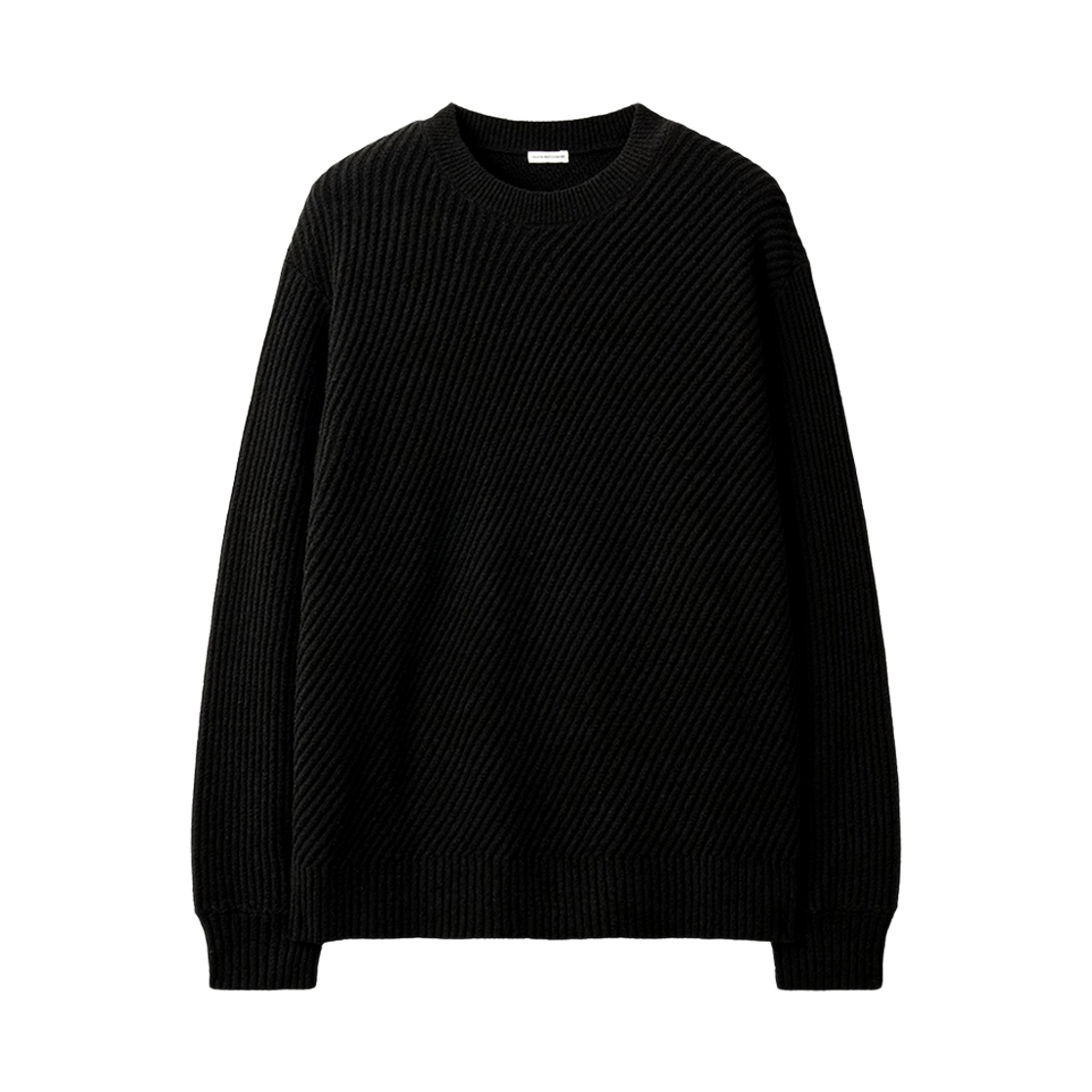 YPA26AWKN01BK YOUCHE PRET A PORTER SI Diagonal Rib Knit Black