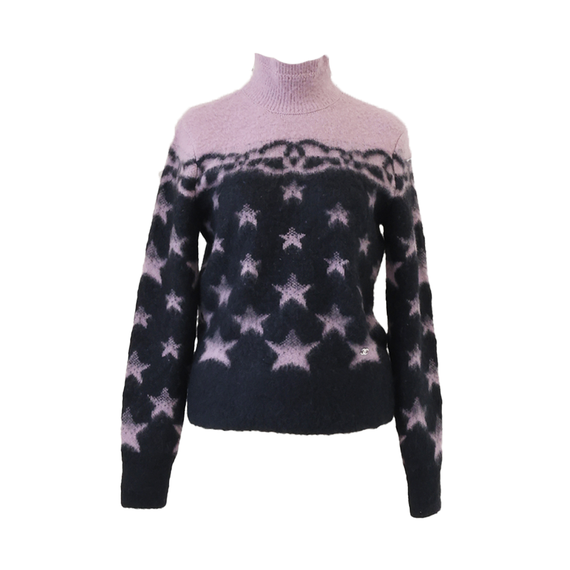 IT3KM8TEN33O Chanel 23N Coco Neige Star Turtleneck Knit