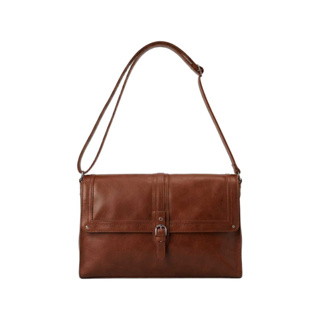 21 Conceptide FRAY Flap Shoulder Bag_Brown