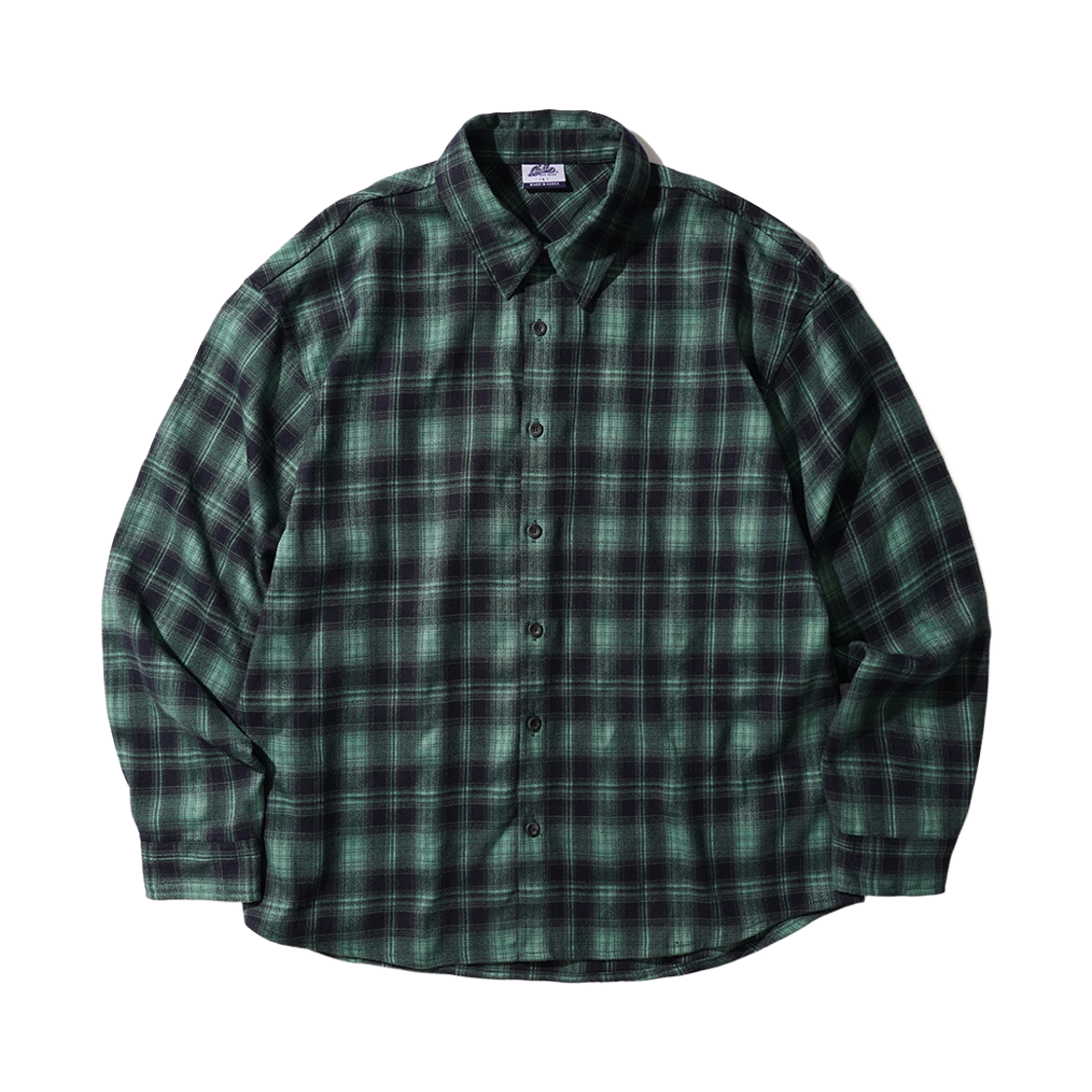 ISLS9190_green_29 PUNCHLINE Naive Check Shirts Green ISLS9190