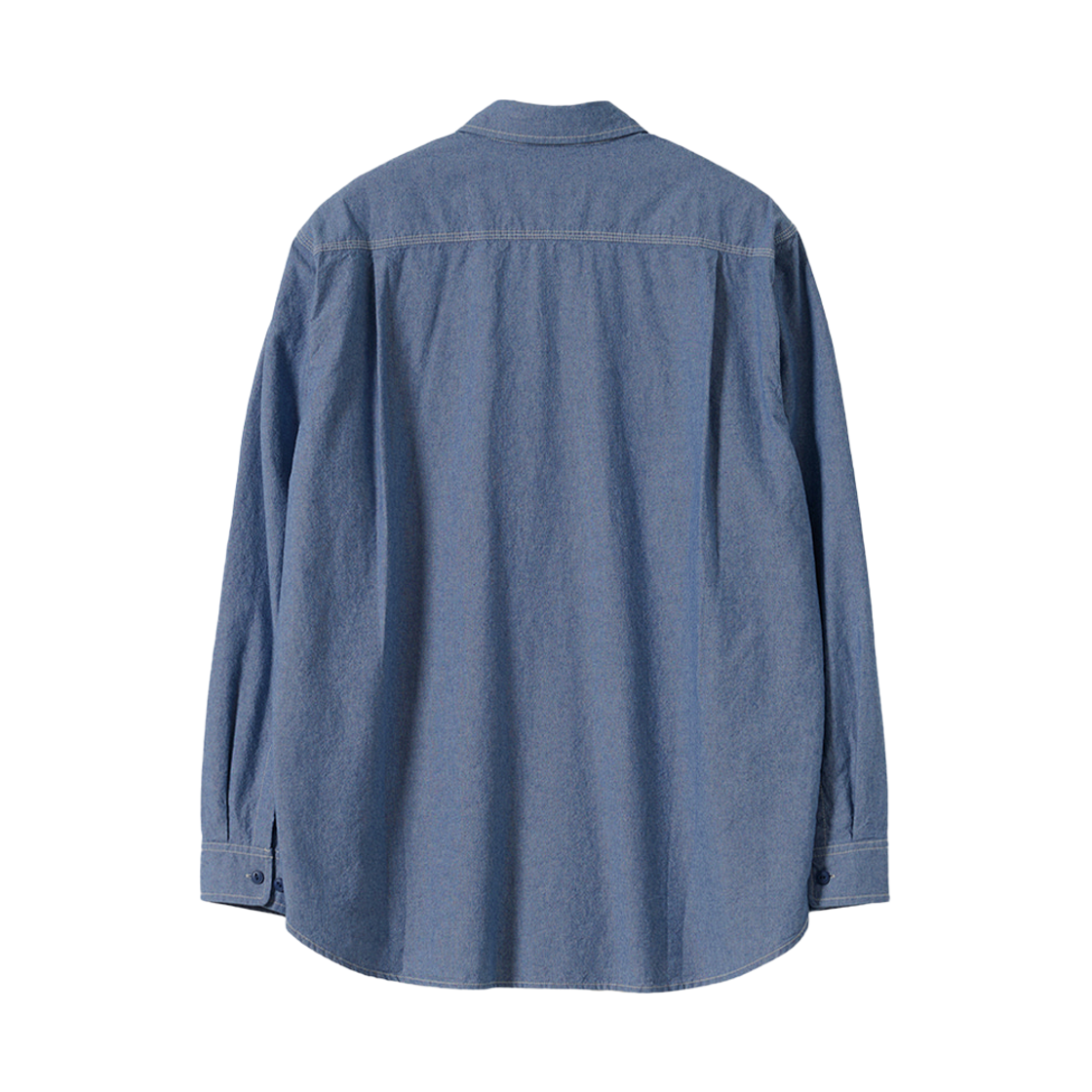 건지울른스 샴브레이 워크 셔츠 5.5oz 블루(Guernsey Woollens Chambray Work Shirt 5.5oz Blue) - 2