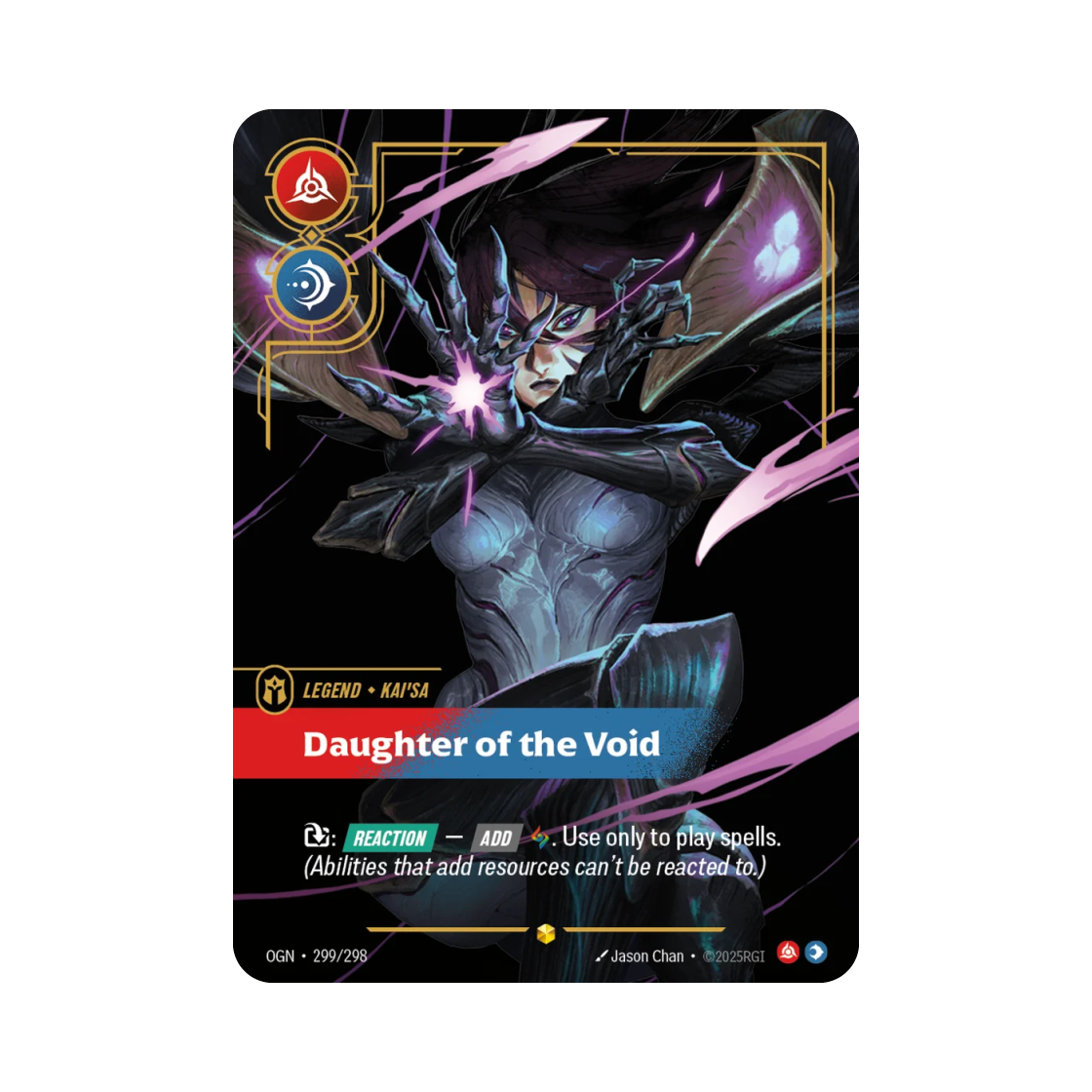OGN-299-298-F Riftbound Kai’Sa Daughter of the Void S O Foil Origins (English Ver.)