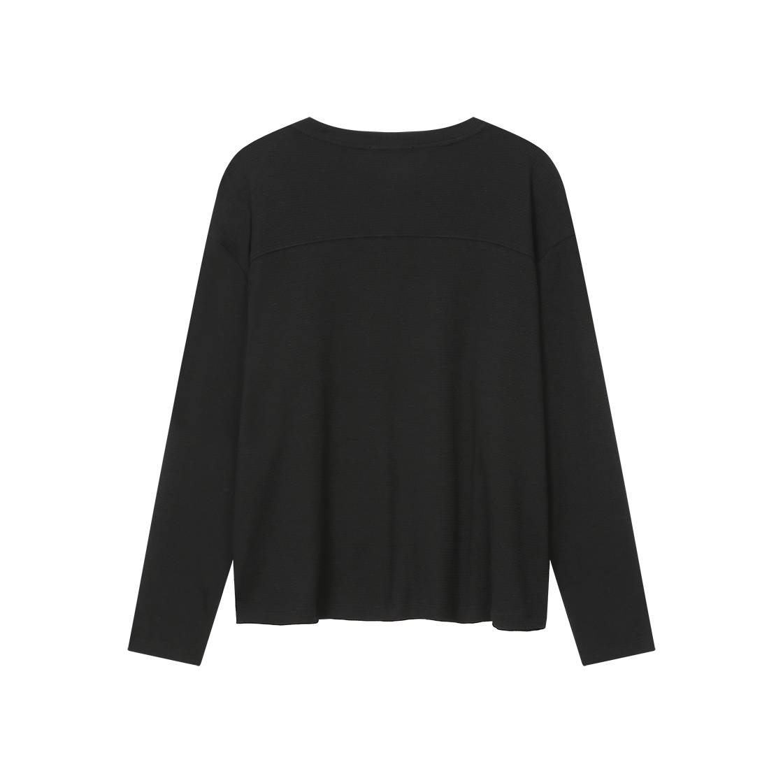 폴리테루 휴먼인덱스 헨리넥 롱 슬리브 블랙(Polyteru Human Index Henley Neck Long Sleeves Black) - 2