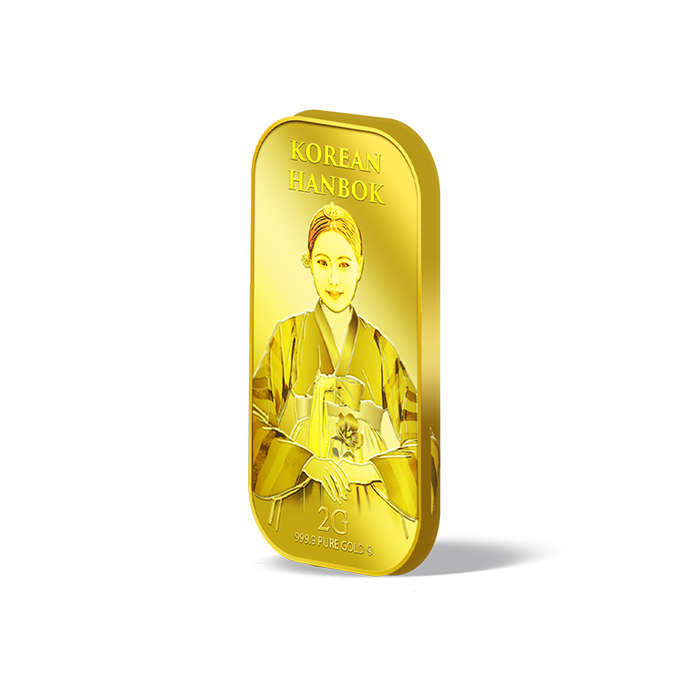 퓨어골드 24K 순금 싱가폴 프리미엄 골드바 2g 한복(puregoldsg Hanbok 2G Gold Bar) - 2