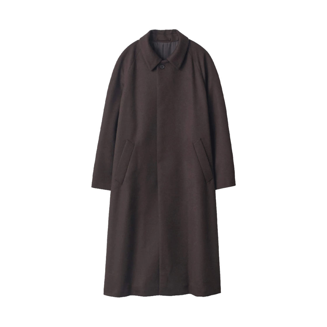 KM6DCOBSI15DB ssstein Wool Cashmere Raglan Sleeve Balmacaan Coat Dark Brown - 26FW
