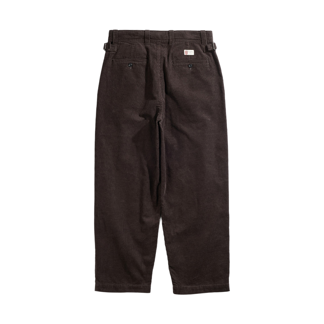 건지울른스 코듀로이 원턱 와이드 팬츠 차콜 브라운(Guernsey Woollens Corduroy One Tuck Wide Pants Charcoal Brown) - 2