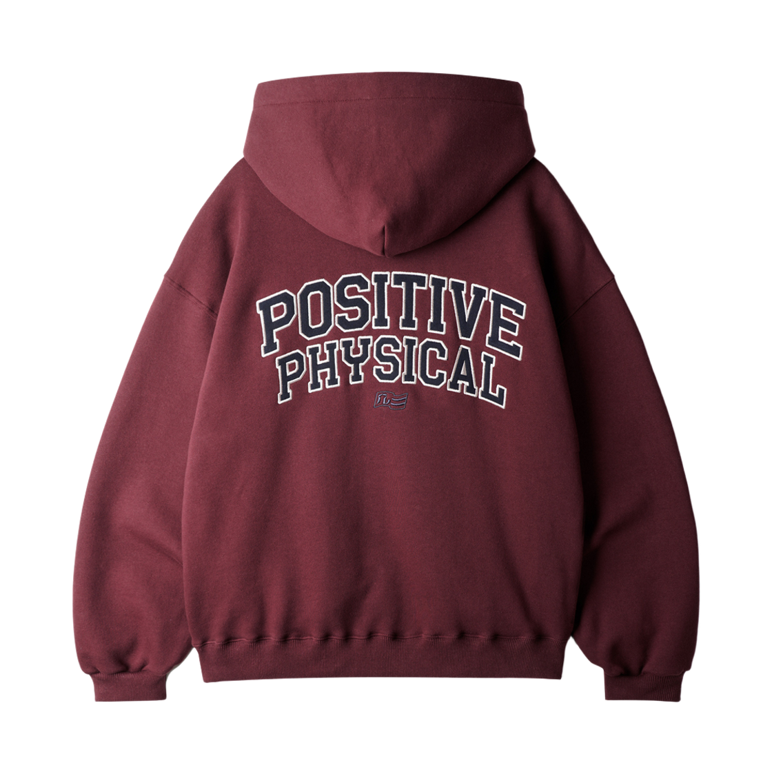 JIHD9205_burgundy_29 PUNCHLINE Light Positive Hoodie Burgundy JIHD9205