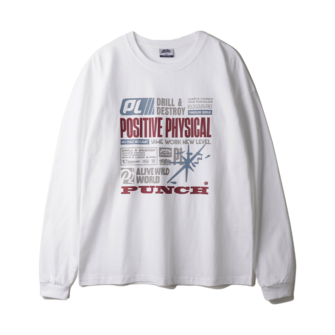 JILT9202_white_29 PUNCHLINE News Letter Long Sleeve White JILT9202