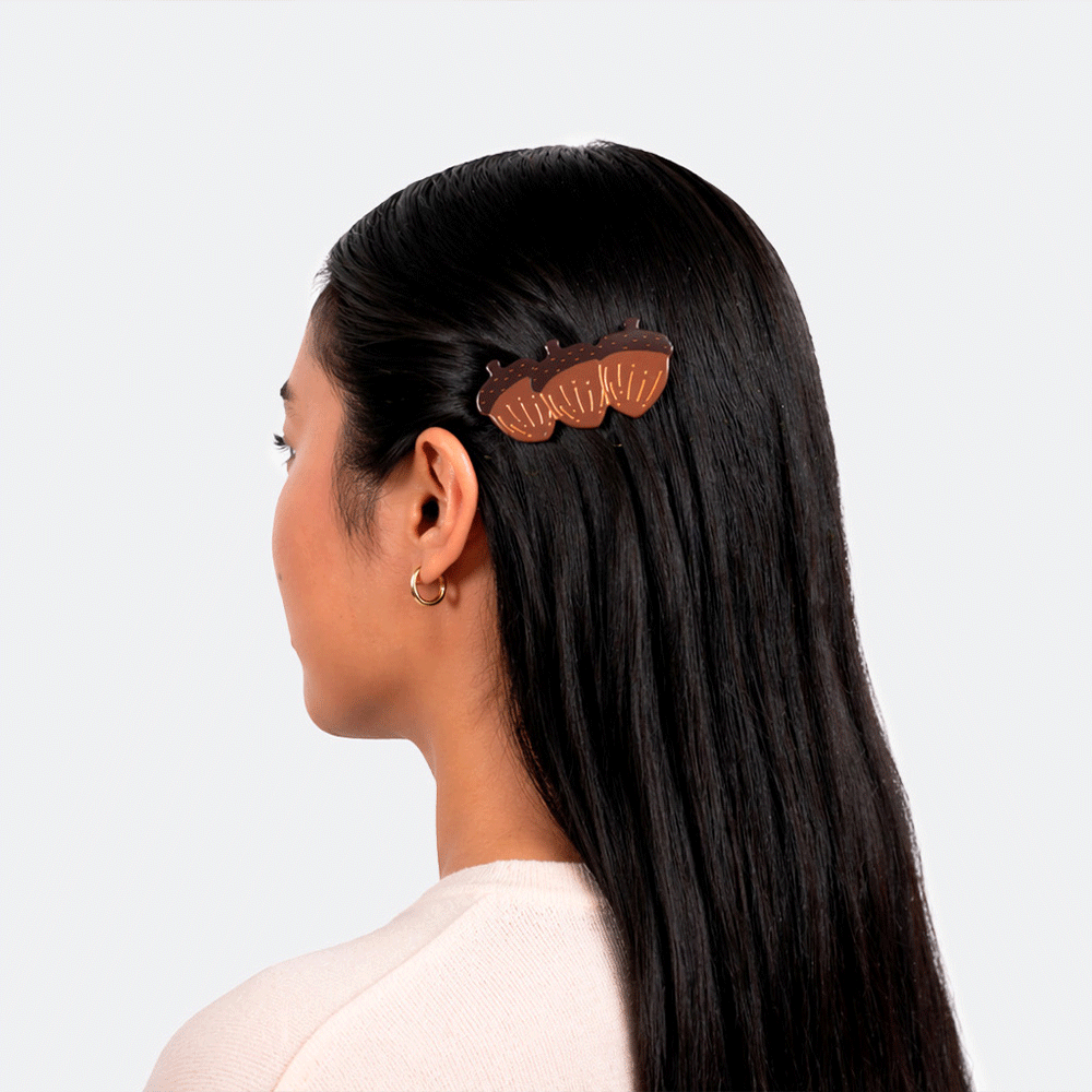 잇마이삭스 Hazelnut 도토리 헤어핀 머리핀(Eat My Socks Hazelnut Hair Clips) - 4