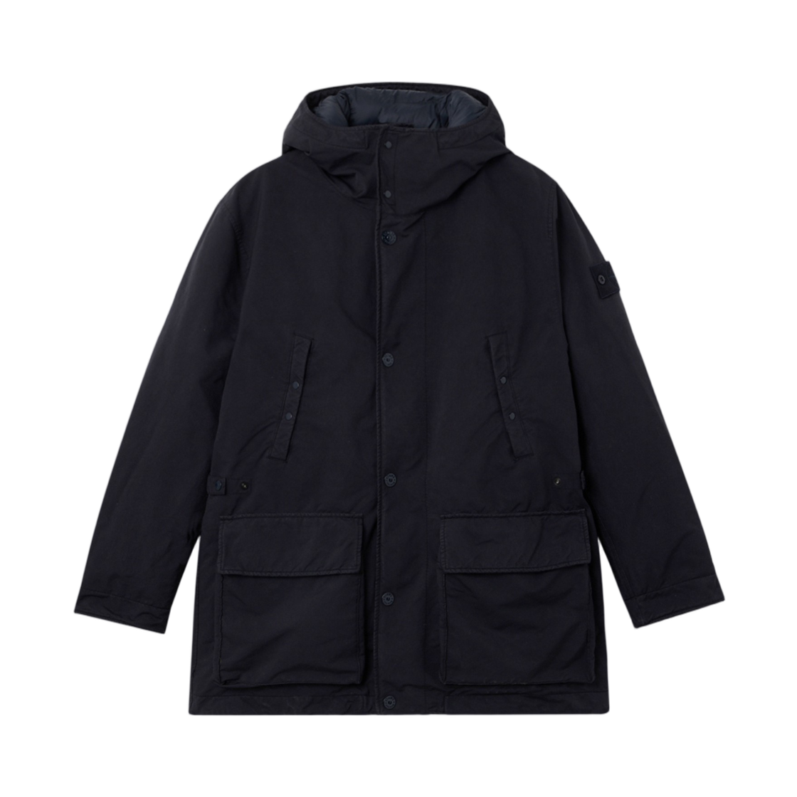 L2S1541000-62S0F27-V0020 Stone Island 4100062 David-TC_S.I. Ghost Short Down Parka with Anti-Drop Navy Blue - 26FW